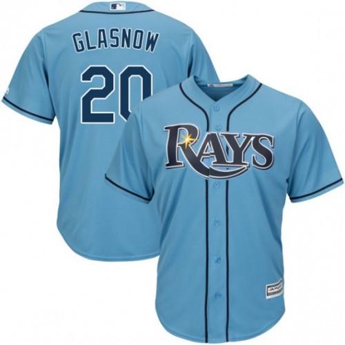 Mens Tampa Bay Rays Tyler Glasnow Cool Base Replica Jersey Light Blue - PersonalJerseys