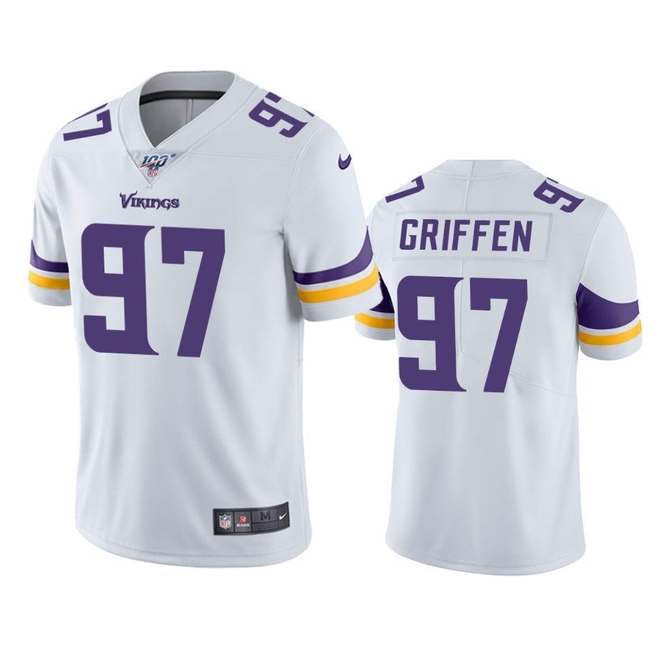 Minnesota Vikings Everson Griffen White 100th Season Vapor Limited Jersey - Friend Lounge Store - Shop for All Things Jerseys Sports - PersonalJerseys