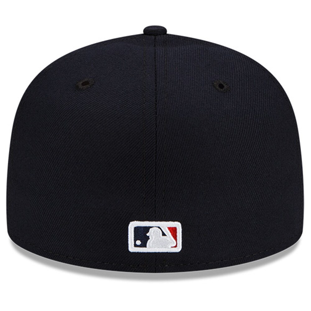 Cleveland Guardians New Era Road Authentic Collection On-Field 59FIFTY Fitted Hat - Navy - PersonalJerseys