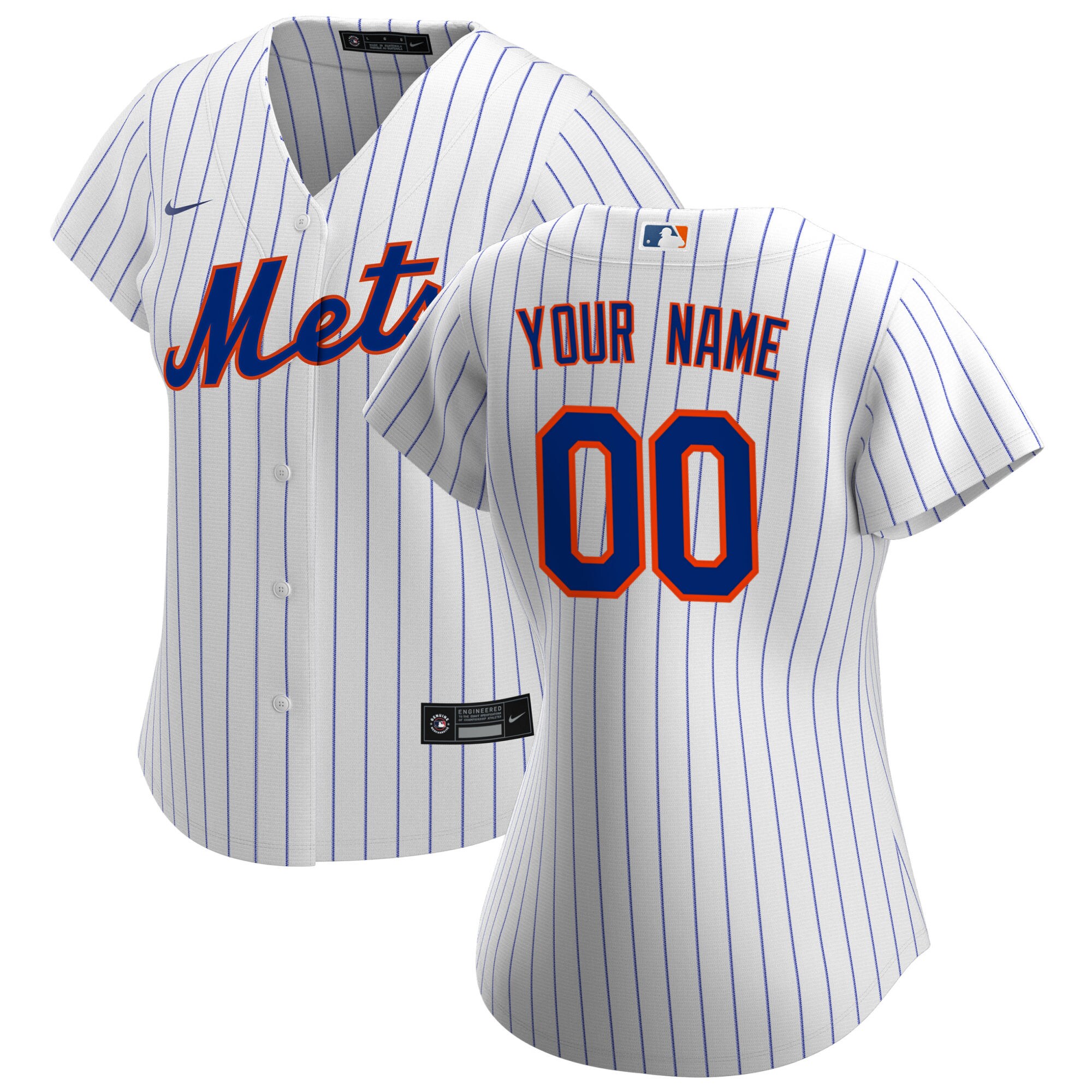 New York Mets Nike Women's Home Replica Custom Jersey - White - PersonalJerseys