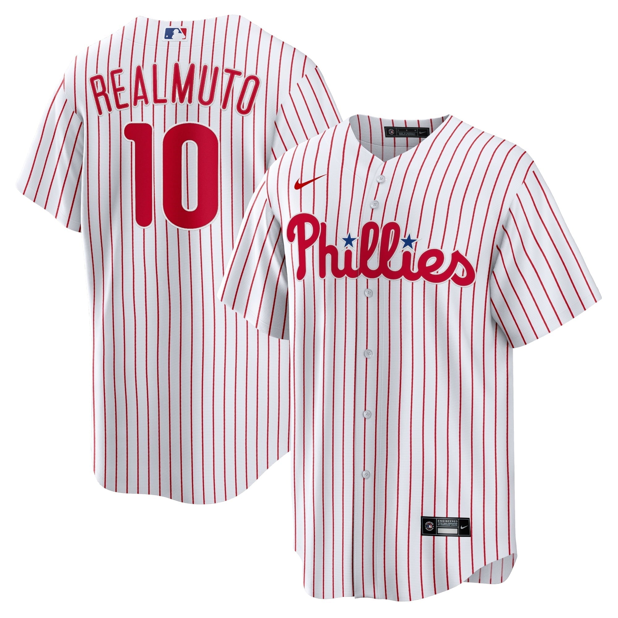 Men's Nike JT Realmuto White Philadelphia Phillies Home Replica Player Name Jersey - PersonalJerseys
