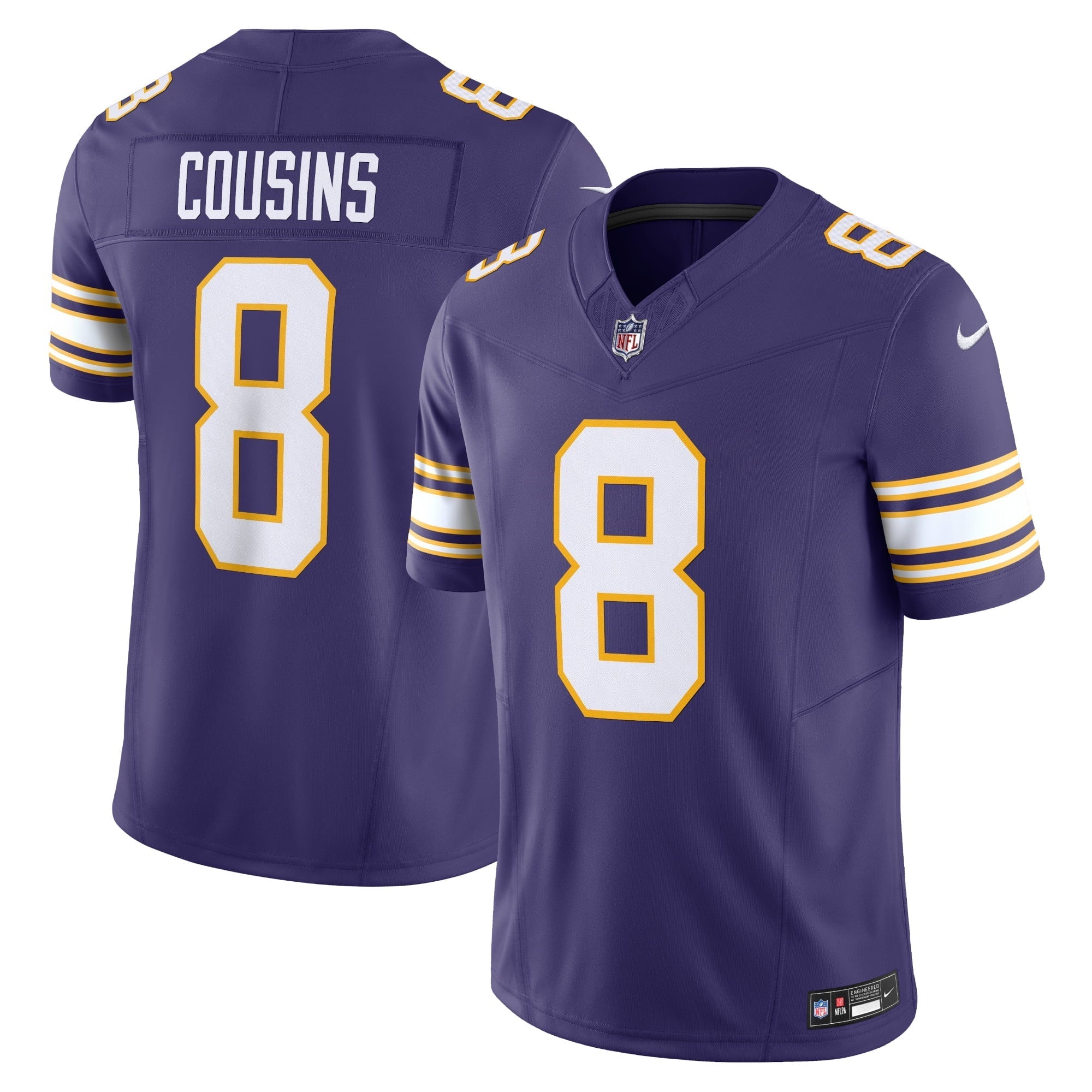 Men's Nike Kirk Cousins Purple Minnesota Vikings Classic Vapor F.U.S.E. Limited Jersey - PersonalJerseys