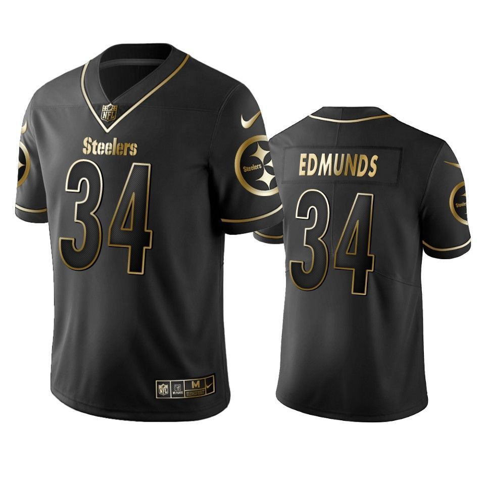 NFL 100 Terrell Edmunds Pittsburgh Steelers Black Golden Edition Vapor Untouchable Limited Jersey - Men's - Friend Lounge Store - Shop for All Things Jerseys Sports - PersonalJerseys