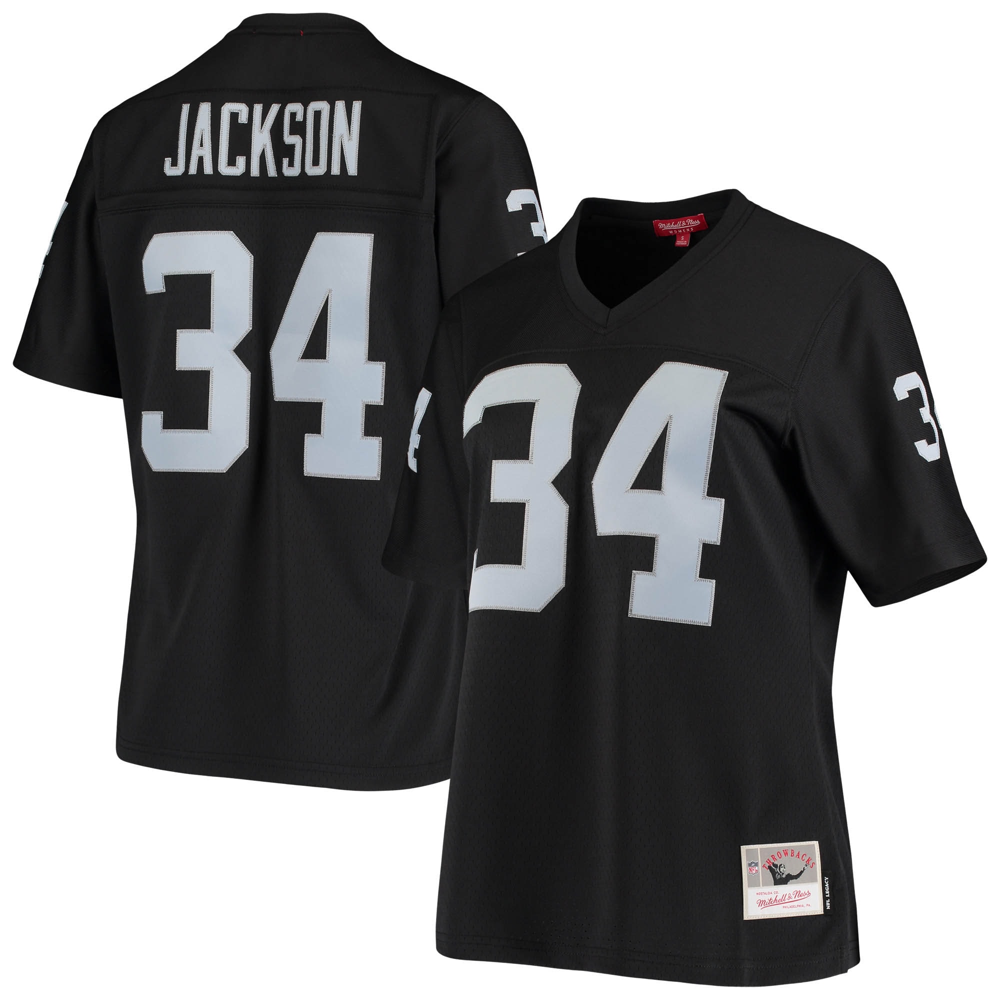 Bo Jackson Las Vegas Raiders Mitchell & Ness Women's 1988 Legacy Replica Jersey - Black - PersonalJerseys