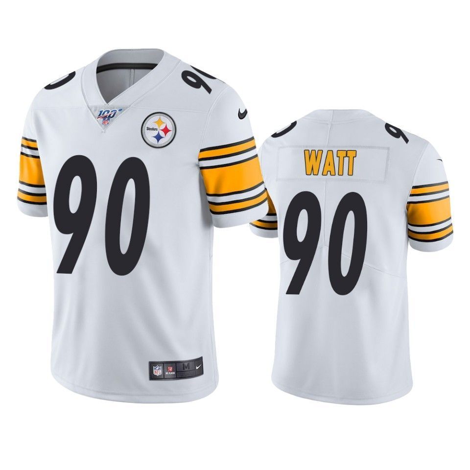 Pittsburgh Steelers T.J. Watt White 100th Season Vapor Limited Jersey - Friend Lounge Store - Shop for All Things Jerseys Sports - PersonalJerseys