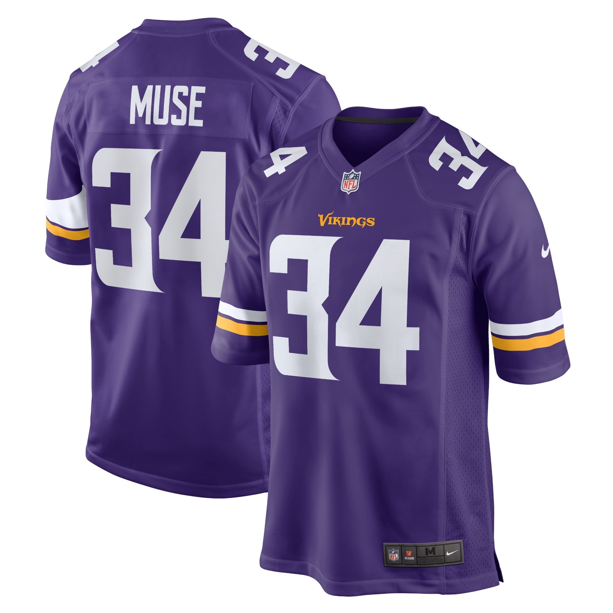 Men's Nike Nick Muse Purple Minnesota Vikings Home Game Player Jersey - PersonalJerseys