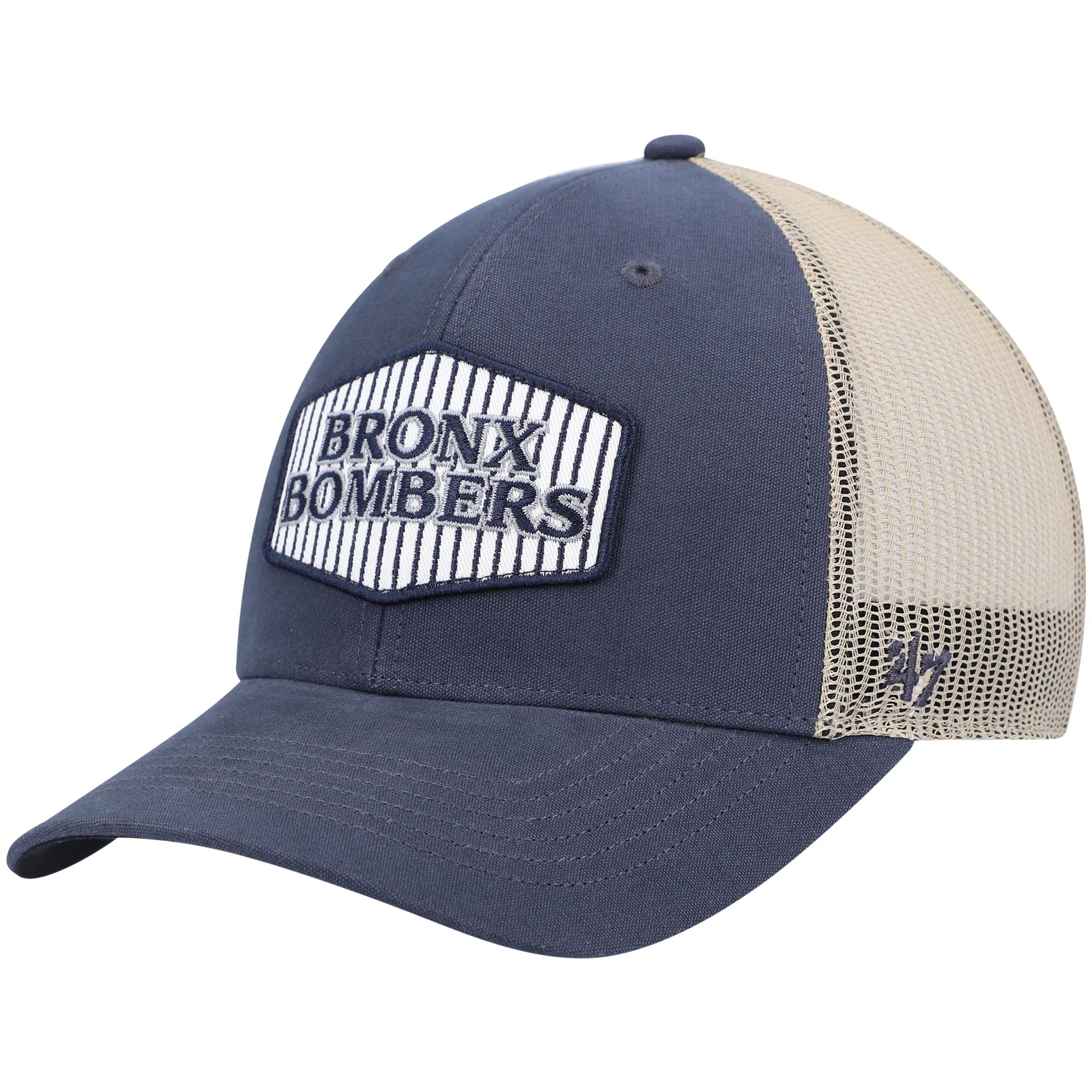 New York Yankees '47 Bronx Bombers Local Haven Trucker Snapback Hat - Navy/Natural - PersonalJerseys