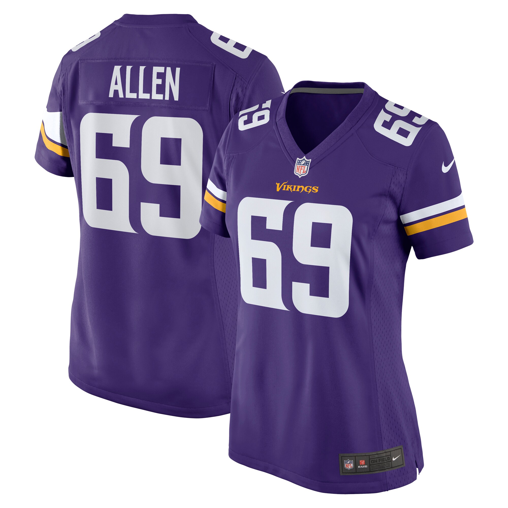 Jared Allen Minnesota Vikings Women's Nike Retired Player Game Jersey - Purple - PersonalJerseys
