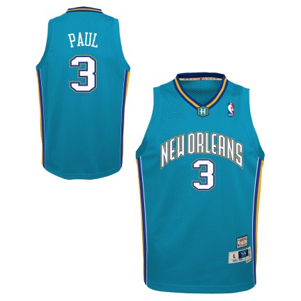 Youth Chris Paul New Orleans Hornets Mitchell & Ness Teal 2005-06 Hardwood Classics Swingman Jersey - PersonalJerseys