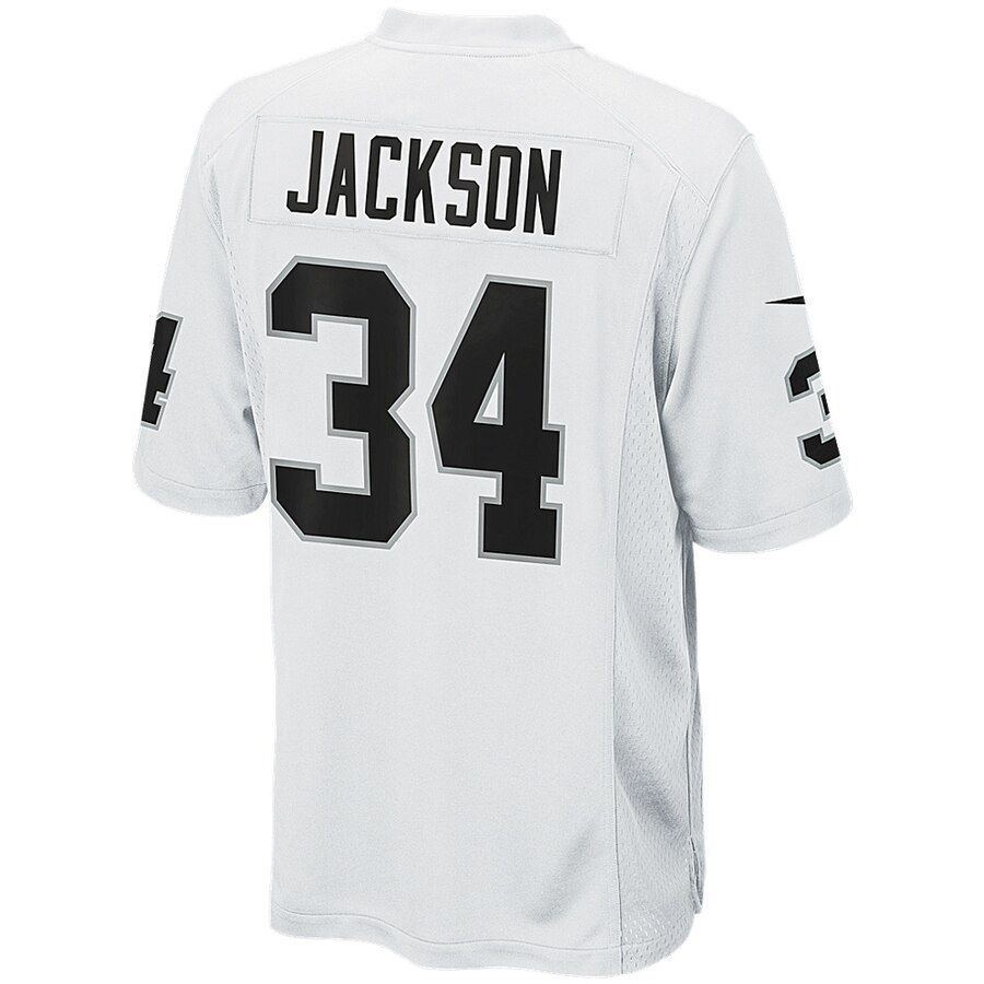 Bo Jackson Las Vegas Raiders Retired Player Game Jersey - White - Friend Lounge Store - Shop for All Things Jerseys Sports - PersonalJerseys