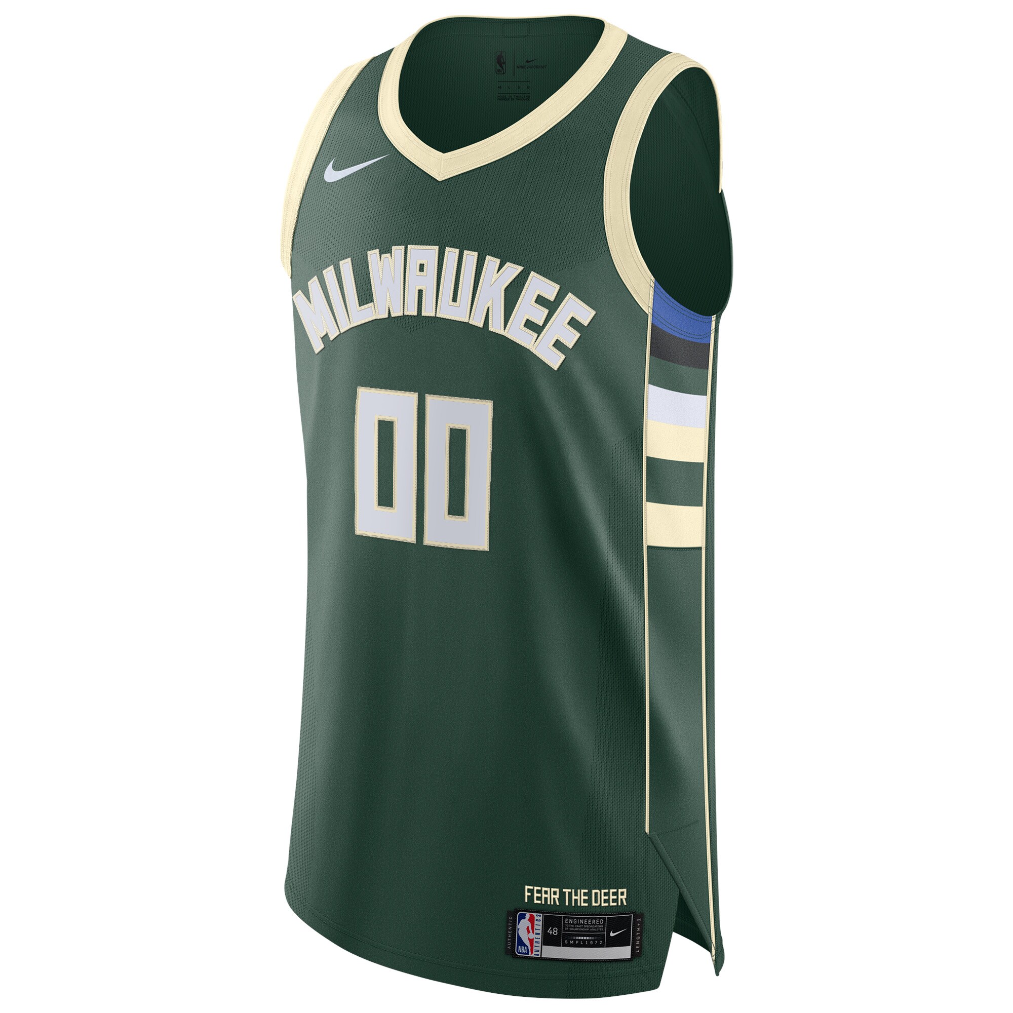Milwaukee Bucks Nike Authentic Custom Jersey Green - Icon Edition - PersonalJerseys