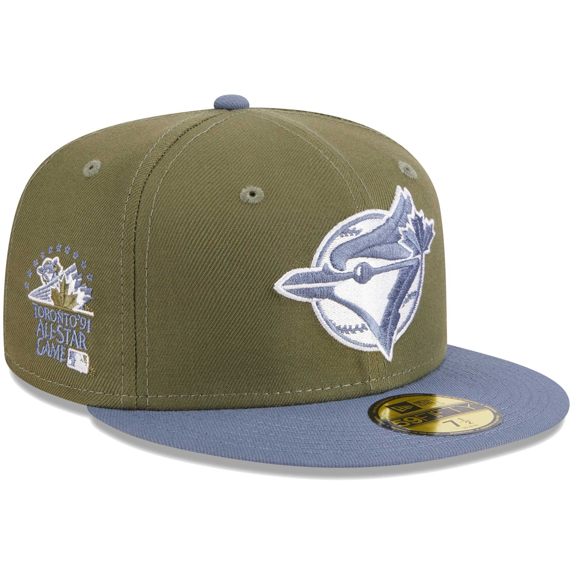 Toronto Blue Jays New Era 59FIFTY Fitted Hat - Olive/Blue - PersonalJerseys