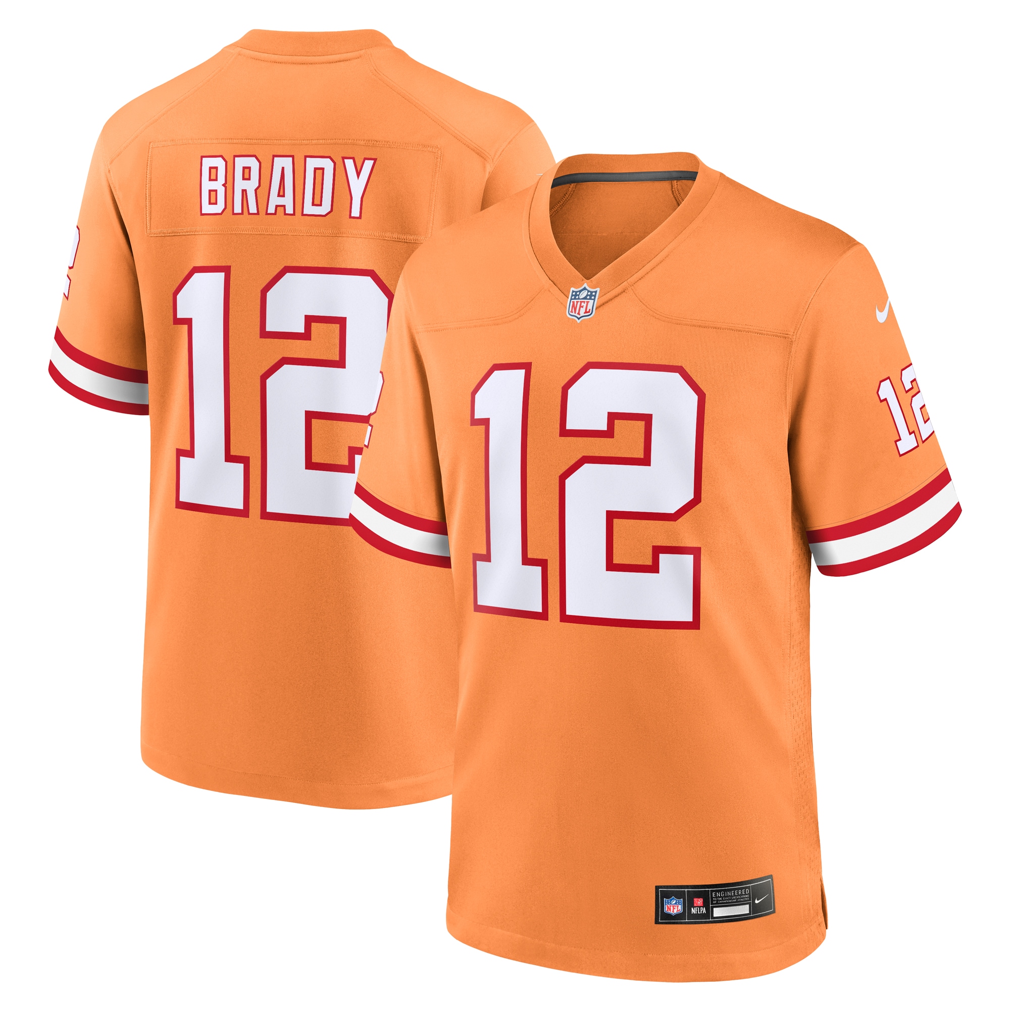 Tampa Bay Buccaneers Tom Brady Orange Throwback Game Jersey for Youth Women Men - Friend Lounge Store - Shop for All Things Jerseys Sports - PersonalJerseys