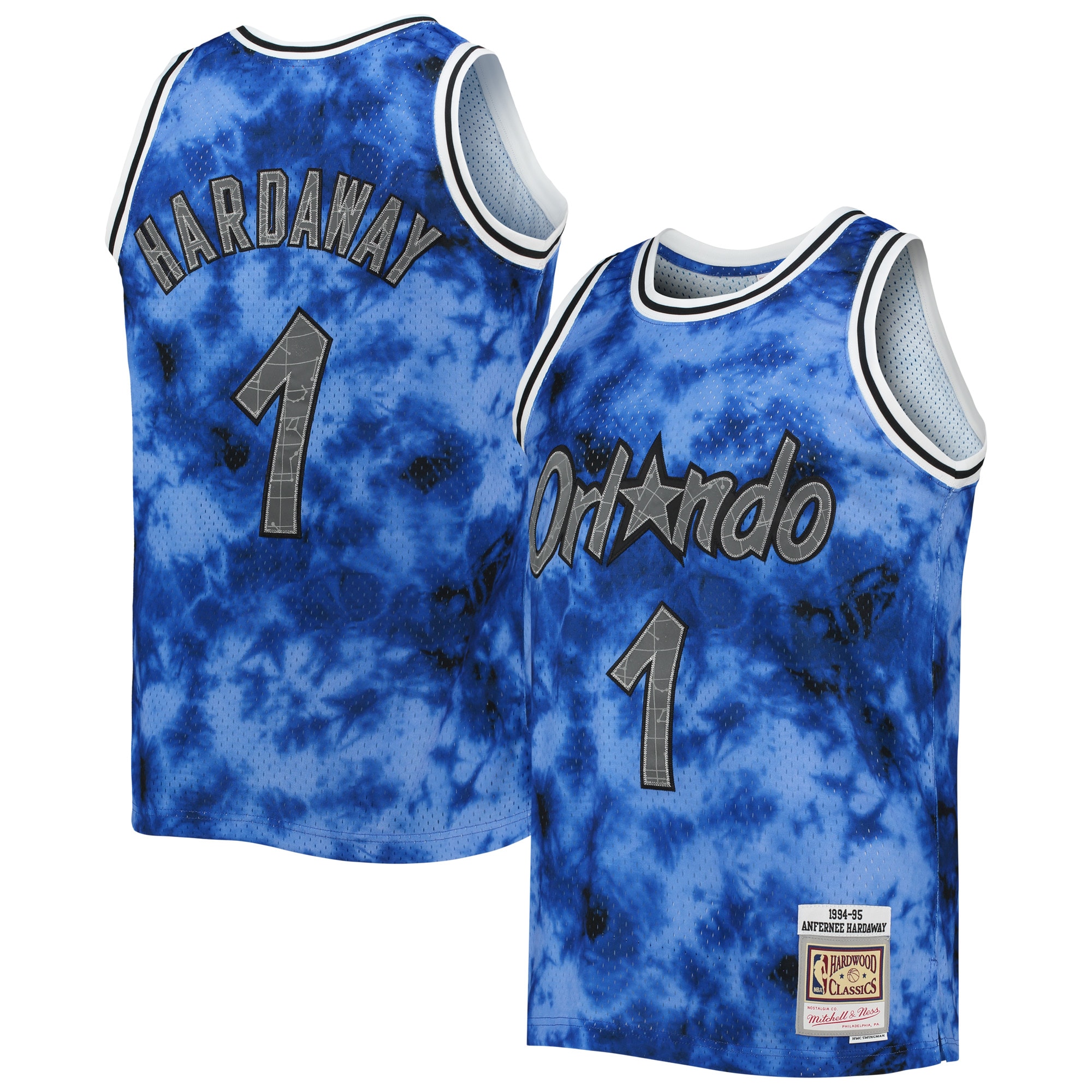 Penny Hardaway Orlando Magic Mitchell & Ness 1994/95 Galaxy Swingman Jersey - Blue - PersonalJerseys