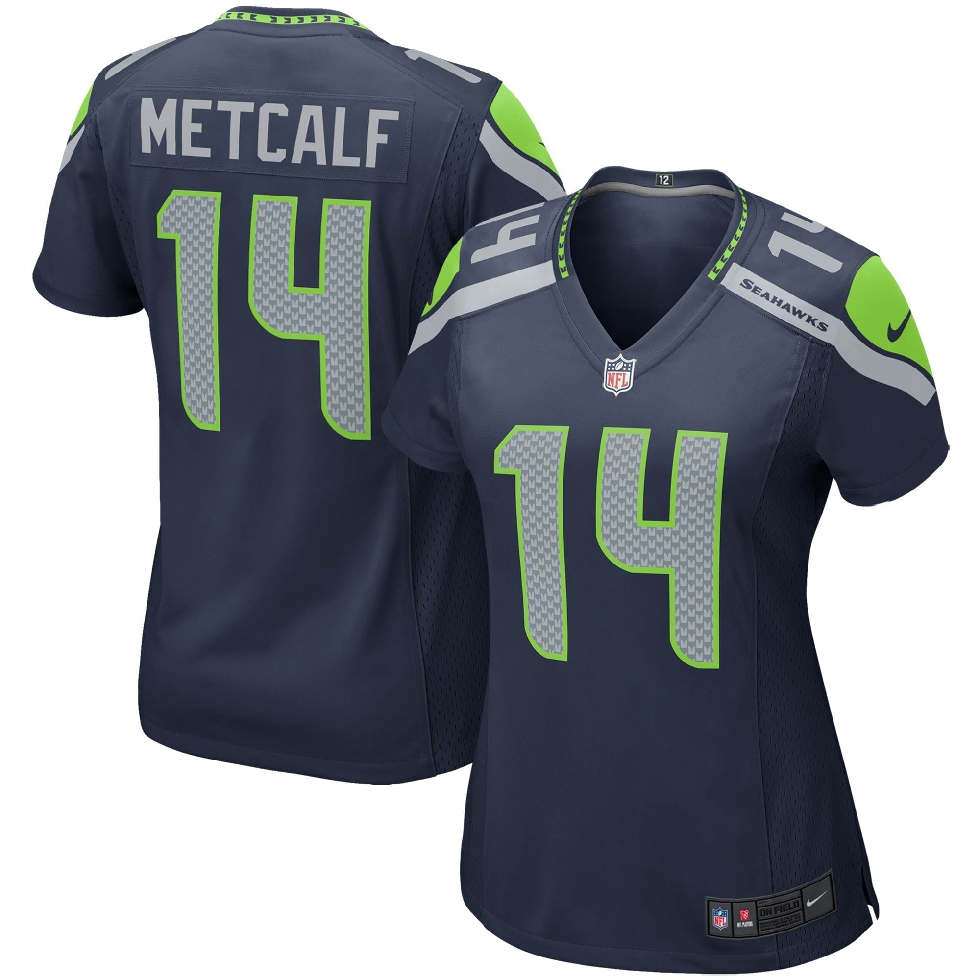 Women's Nike DK Metcalf College Navy Seattle Seahawks Game Player Jersey - PersonalJerseys