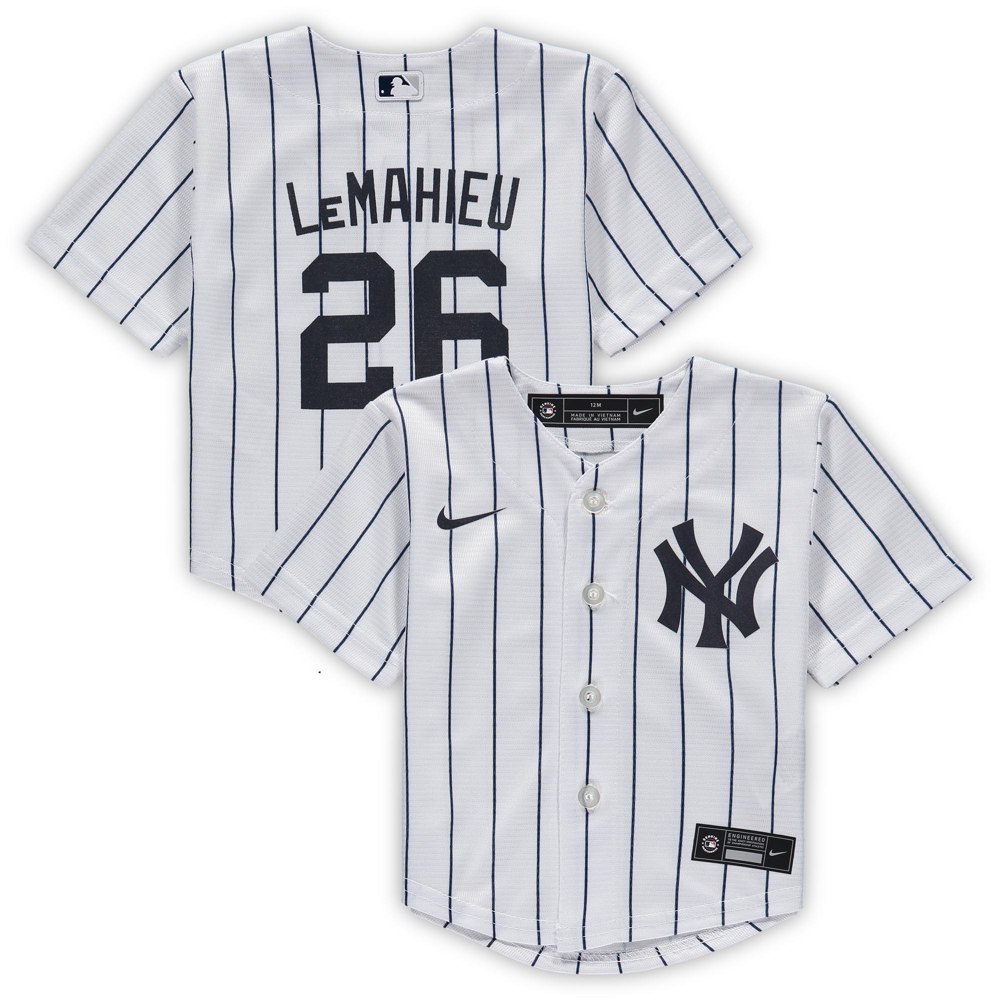 DJ LeMahieu New York Yankees Nike Infant Home Replica Player Jersey - White - PersonalJerseys