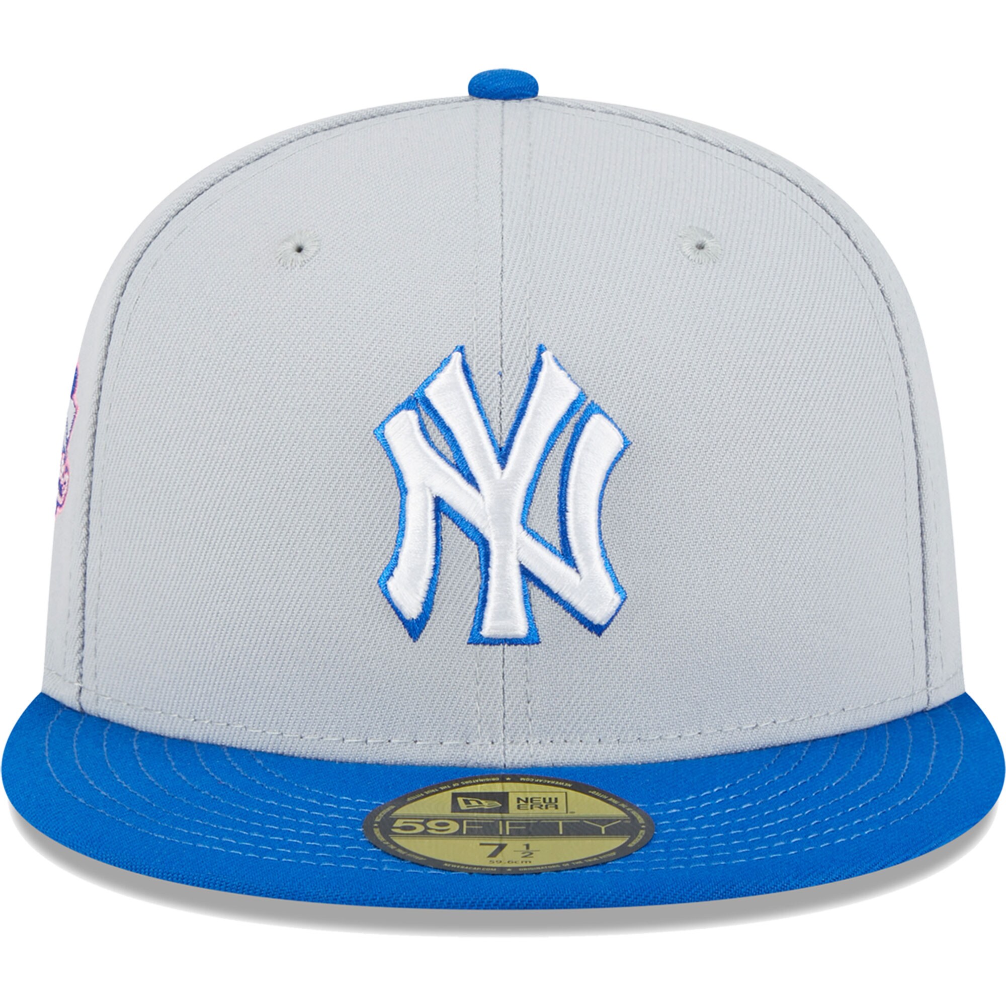 New York Yankees New Era  Dolphin 59FIFTY Fitted Hat - Gray/Blue - PersonalJerseys