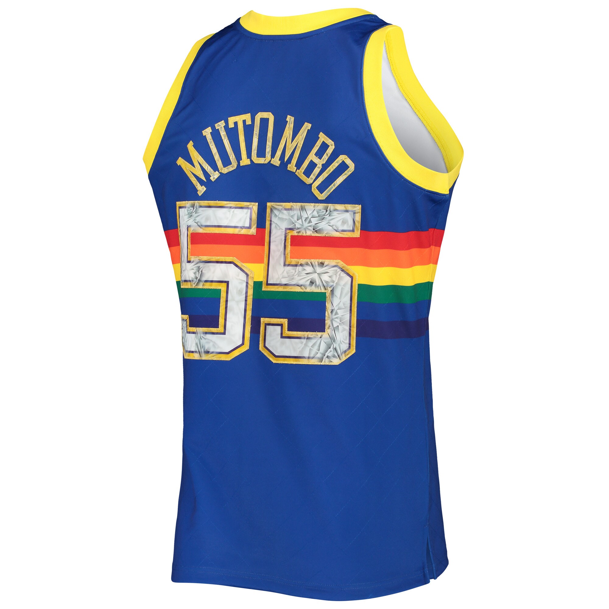 Dikembe Mutombo Denver Nuggets Mitchell &Ness 1996/97 Hardwood Classics NBA 75th Anniversary Diamond Swingman Jersey - Royal - PersonalJerseys