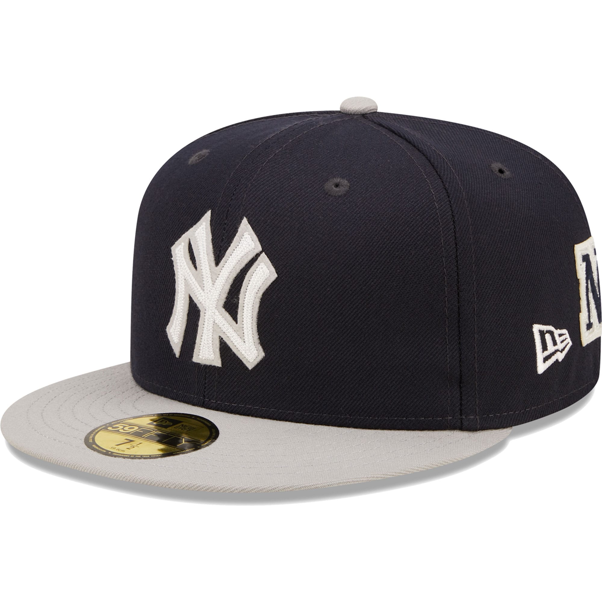 New York Yankees New Era 2009 World Series Champions  Letterman 59FIFTY Fitted Hat - Navy/Gray - PersonalJerseys
