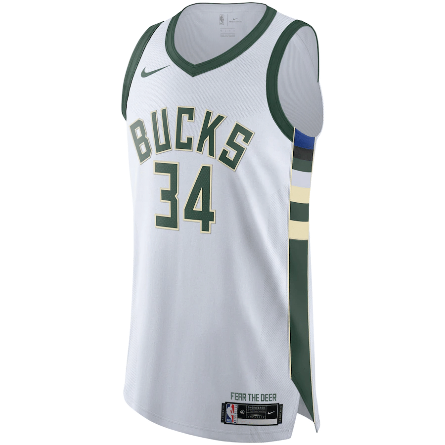 Giannis Antetokounmpo Milwaukee Bucks Jersey - Association Edition - White - Friend Lounge Store - Shop for All Things Jerseys Sports - PersonalJerseys