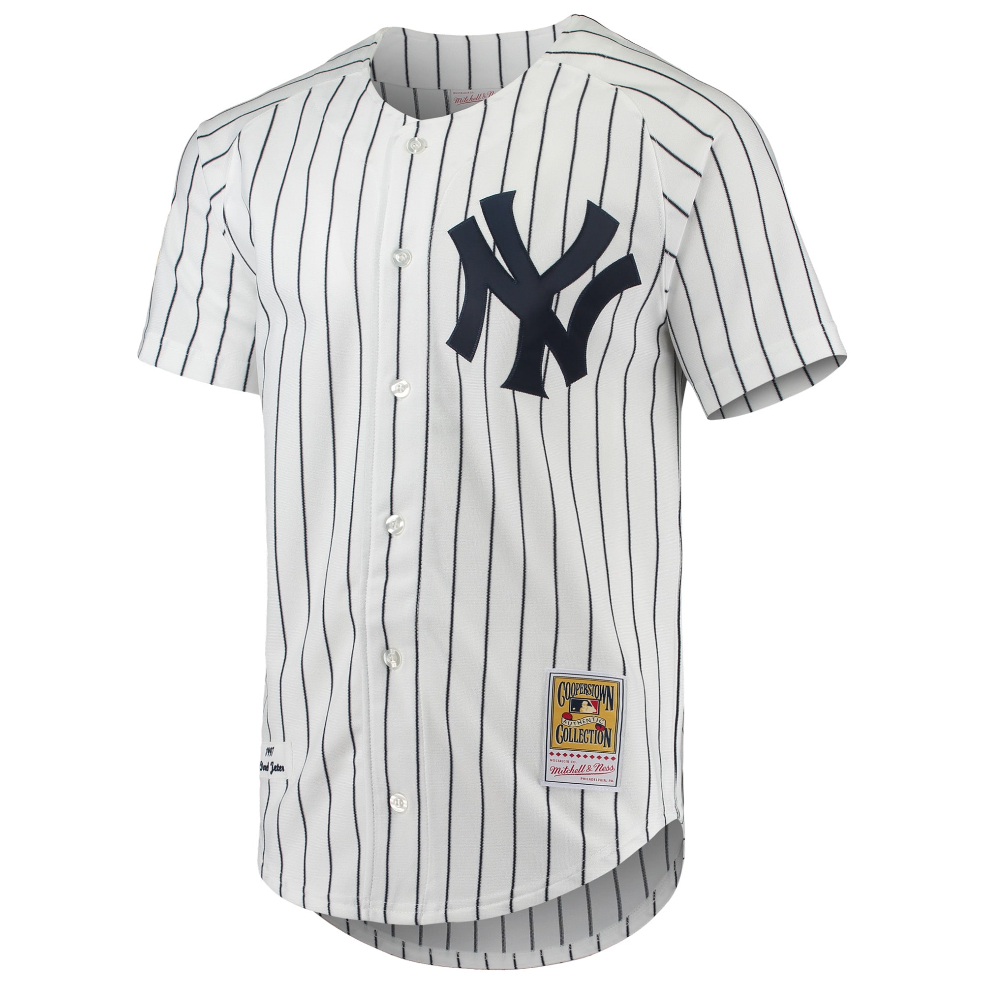 Derek Jeter New York Yankees Mitchell & Ness 1997 Cooperstown Collection Authentic Jersey - White - PersonalJerseys