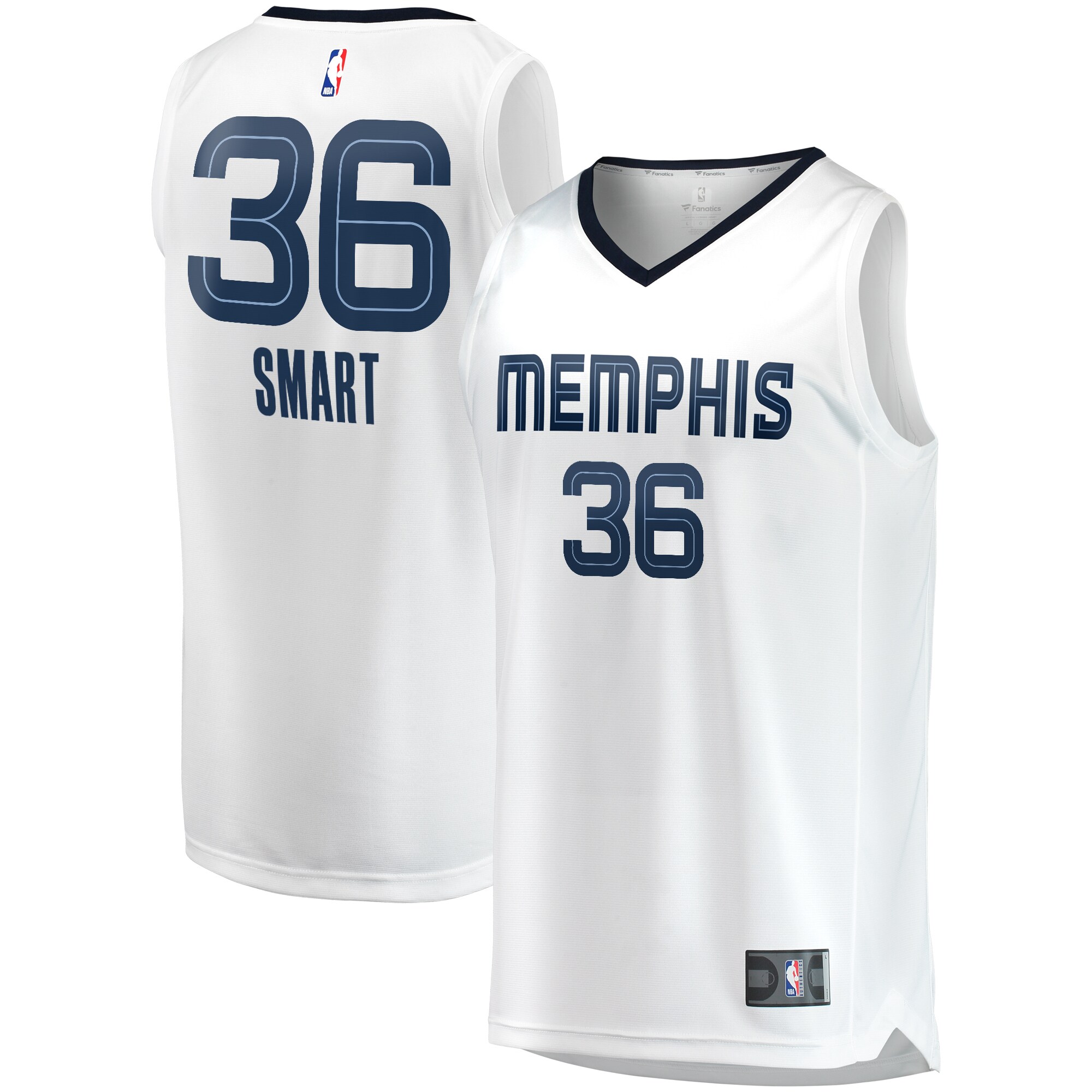 Marcus Smart Memphis Grizzlies Fanatics Branded Fast Break Player Jersey - Association Edition - White - PersonalJerseys