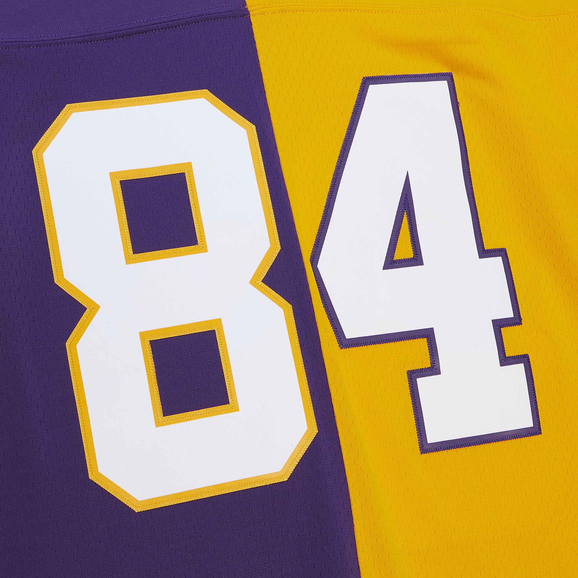 Randy Moss Minnesota Vikings Mitchell & Ness 1998 Split Legacy Replica Jersey - Purple/Gold - PersonalJerseys