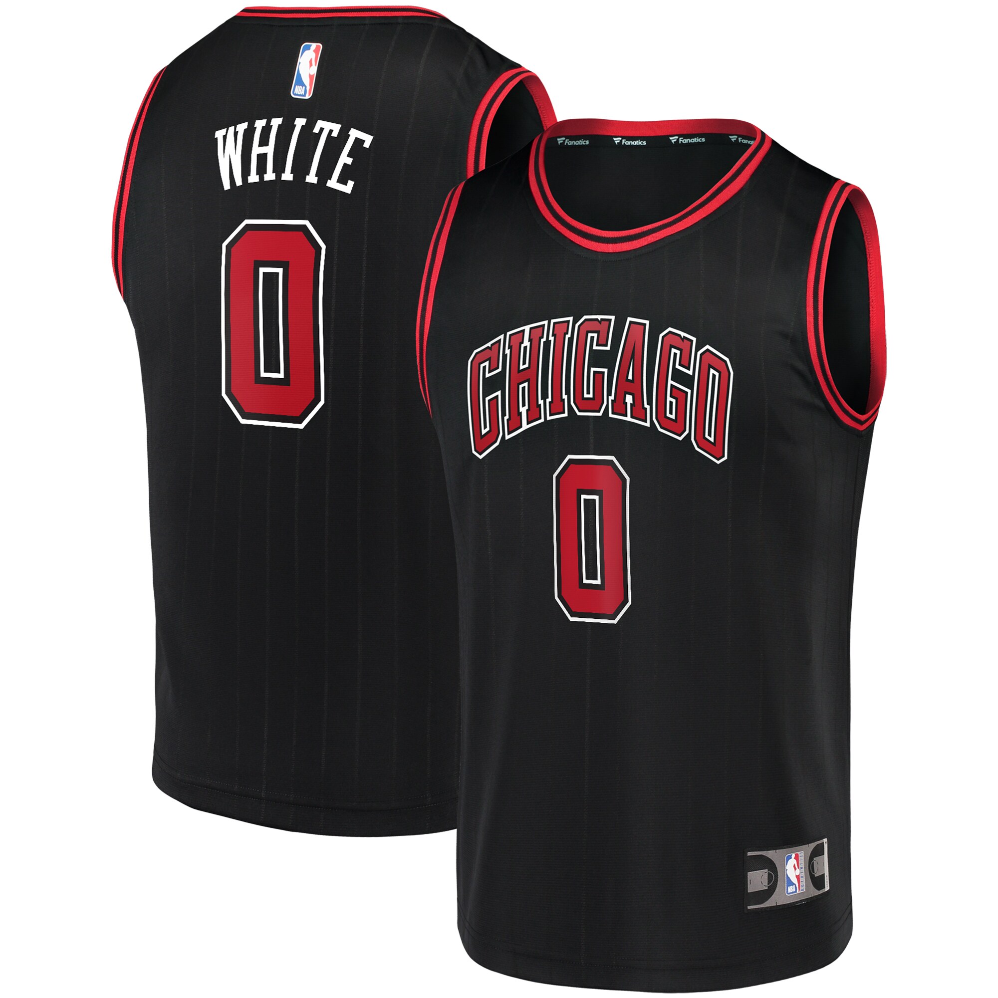 Coby White Chicago Bulls Fanatics Branded Fast Break Replica Jersey - Statement Edition - Black - PersonalJerseys