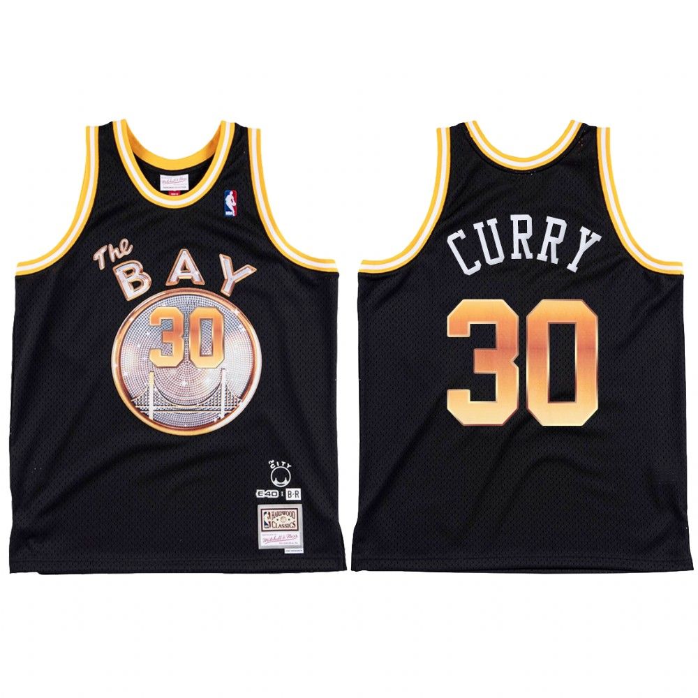 E-40 X Golden State Warriors Stephen Curry #30 Black Jersey Limited Edition - Friend Lounge Store - Shop for All Things Jerseys Sports - PersonalJerseys