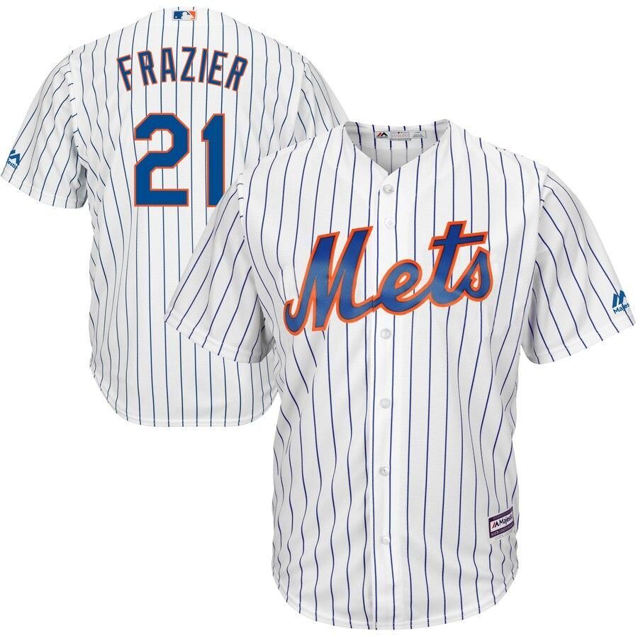 Todd Frazier New York Mets Majestic Official Cool Base Player Jersey - White Royal - Friend Lounge Store - Shop for All Things Jerseys Sports - PersonalJerseys