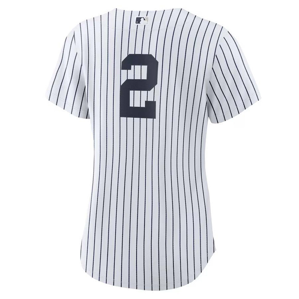 Women's New York Yankees Derek Jeter Replica Home Jersey - White - PersonalJerseys