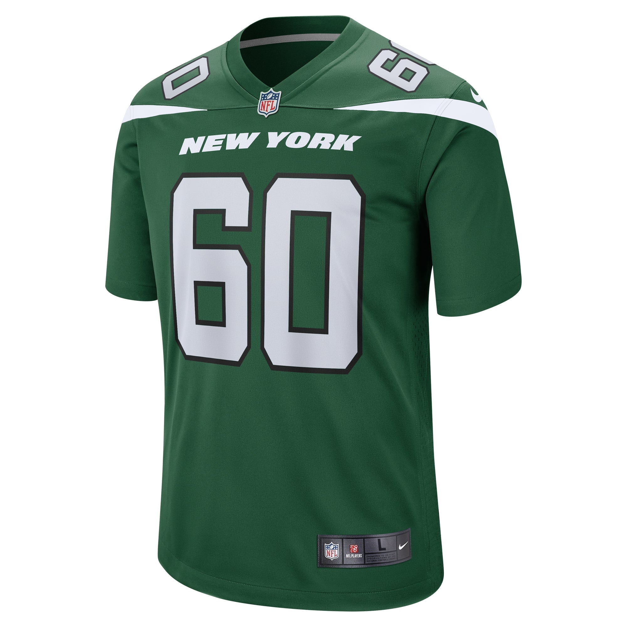 Men's Nike Connor McGovern Gotham Green New York Jets Game Jersey - PersonalJerseys