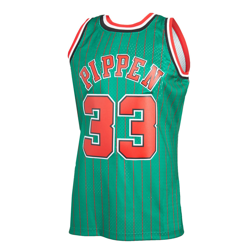 Men's Chicago Bulls Scottie Pippen Mitchell & Ness Green 1995-96 Hardwood Classics Reload 2.0 Swingman Jersey - PersonalJerseys