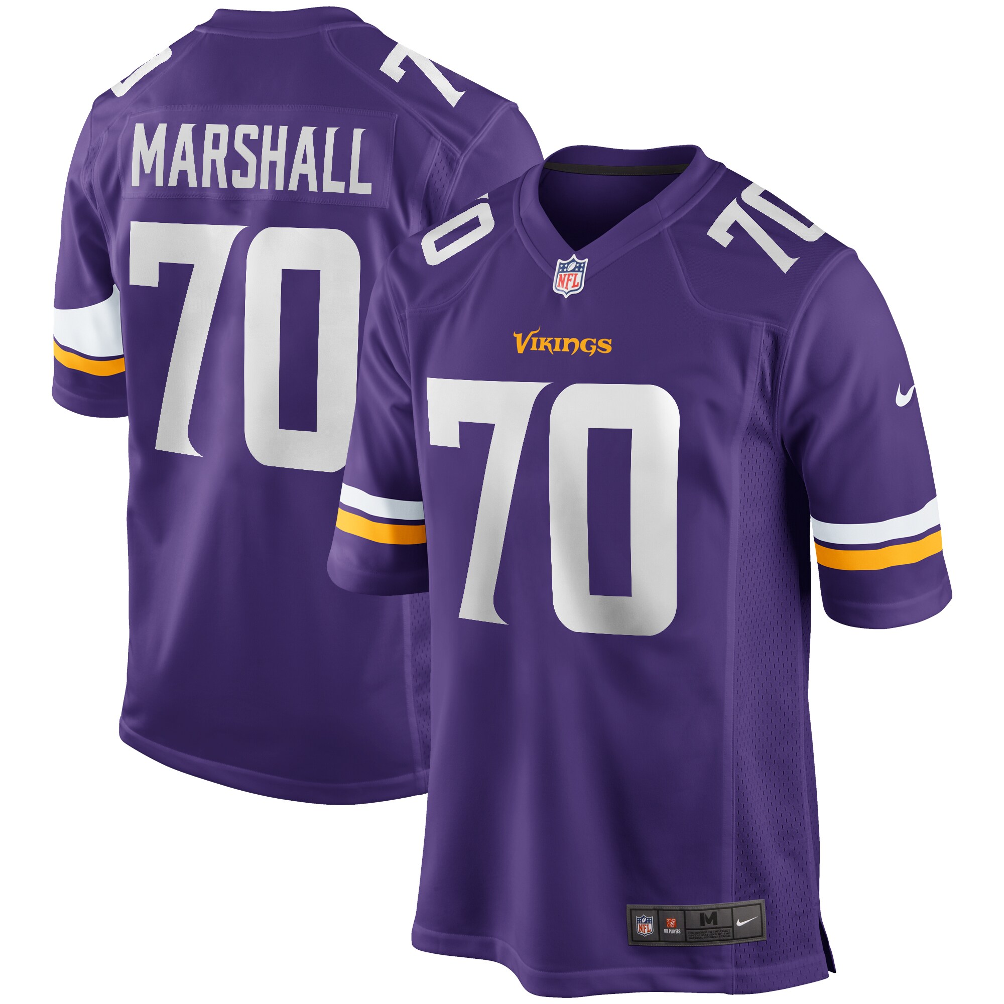 Jim Marshall Minnesota Vikings Nike Game Retired Player Jersey - Purple - PersonalJerseys