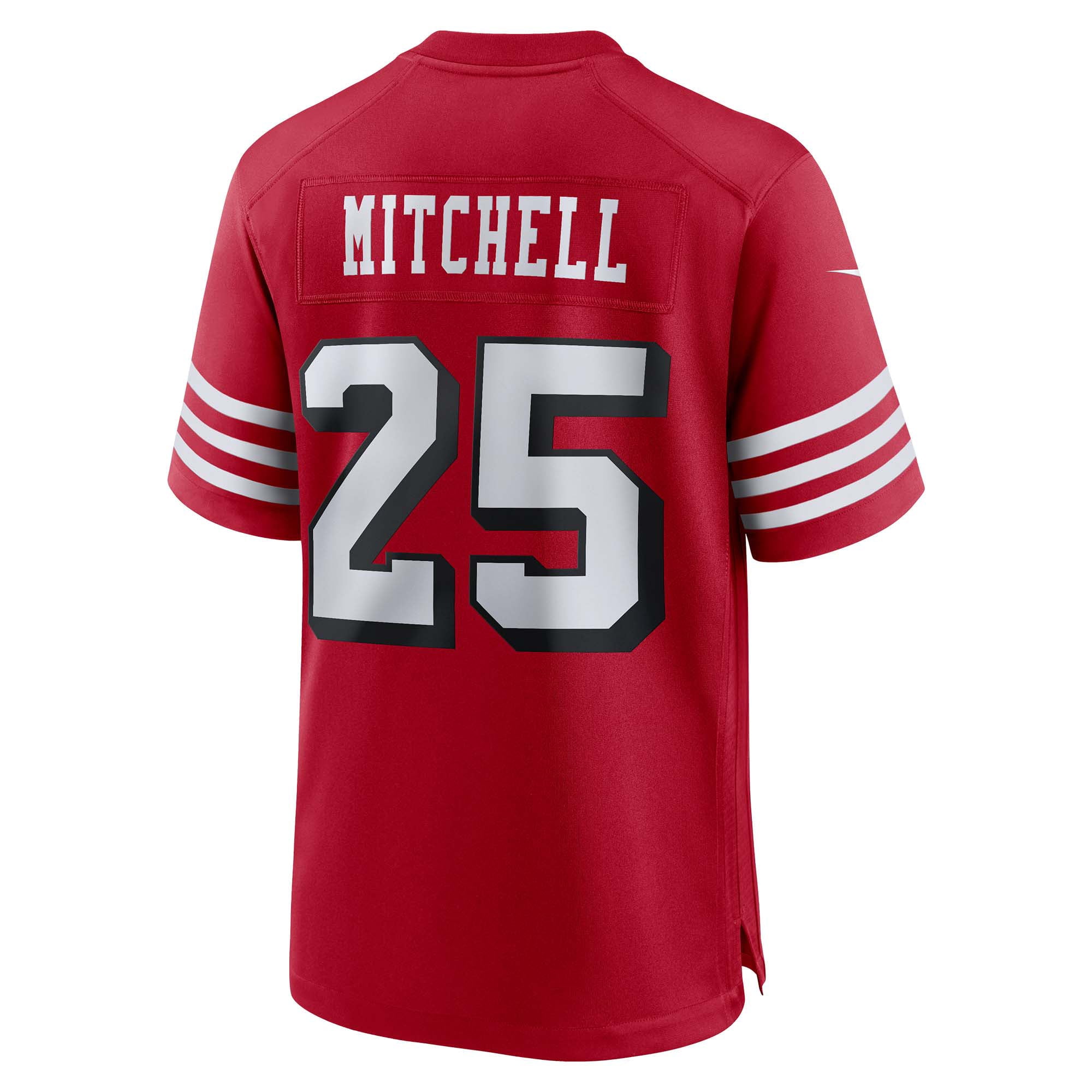 Men's Nike Elijah Mitchell Scarlet San Francisco 49ers Alternate Game Jersey - PersonalJerseys
