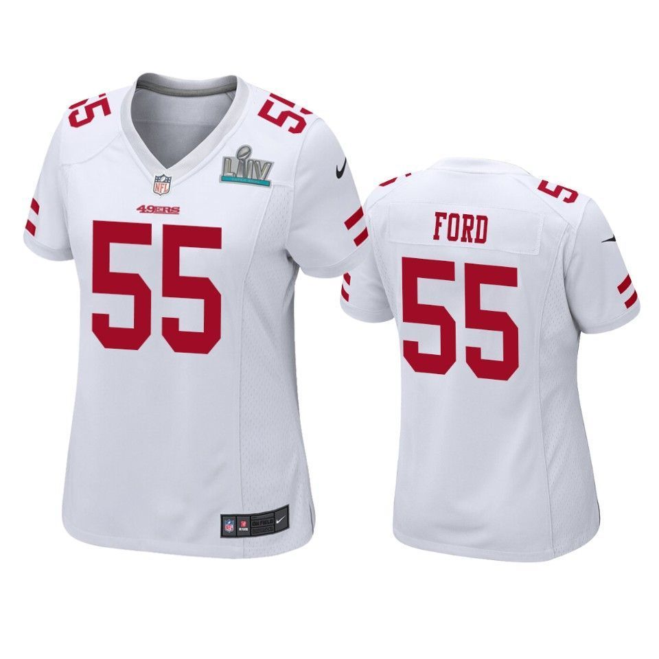 Women's San Francisco 49ers Dee Ford White Super Bowl LIV Game Jersey - Friend Lounge Store - Shop for All Things Jerseys Sports - PersonalJerseys