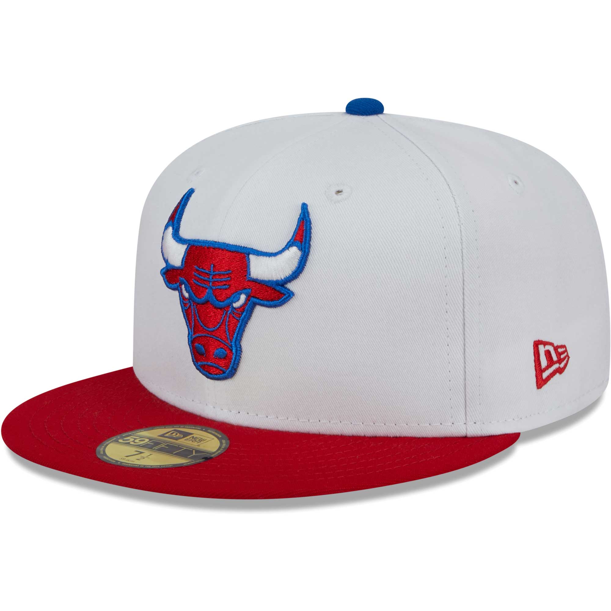 Chicago Bulls New Era 59FIFTY Fitted Hat - White/Red - PersonalJerseys
