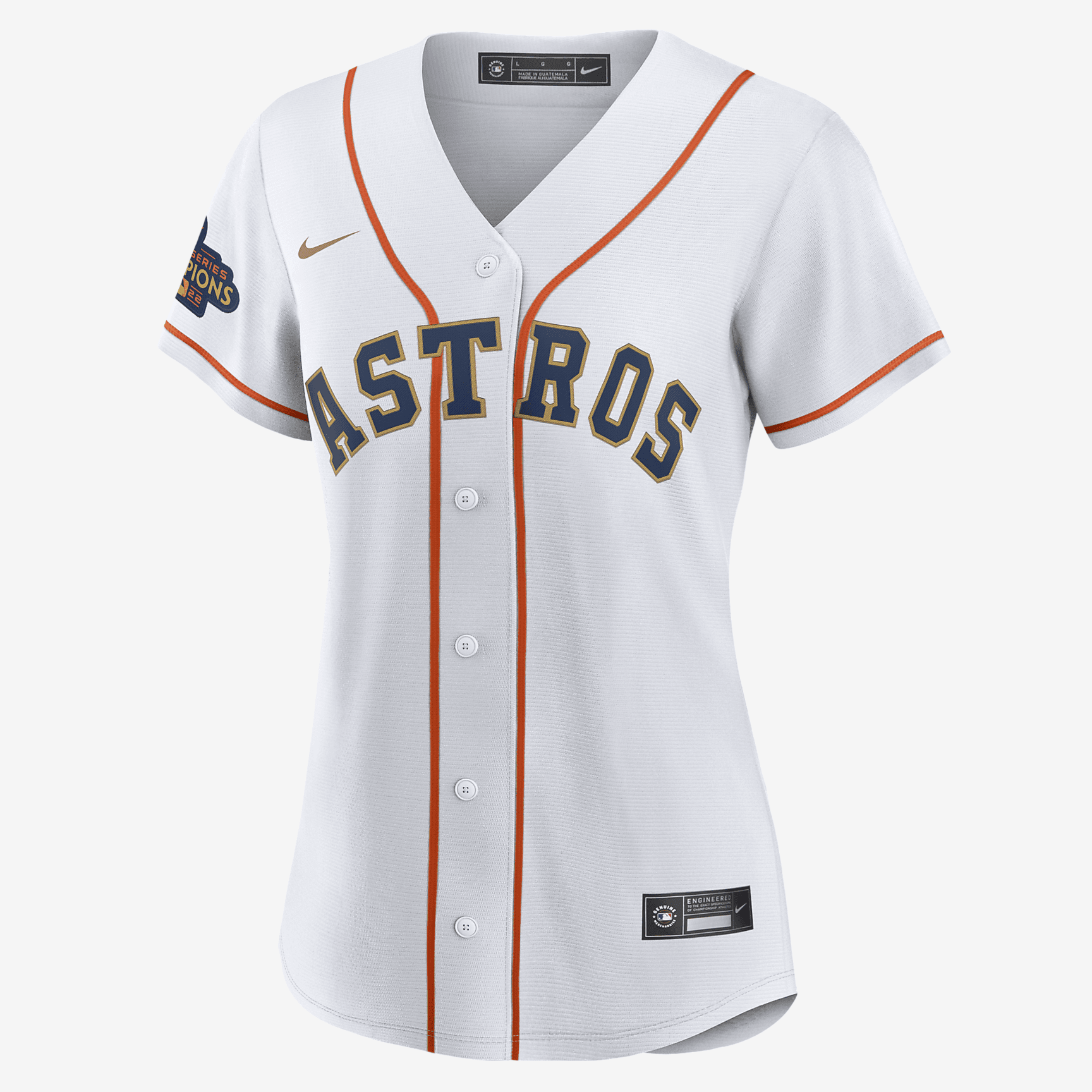 MLB Houston Astros 2022 World Series Champions Gold (Alex Bregman) Women's Replica Baseball Jersey - White/Gold - PersonalJerseys