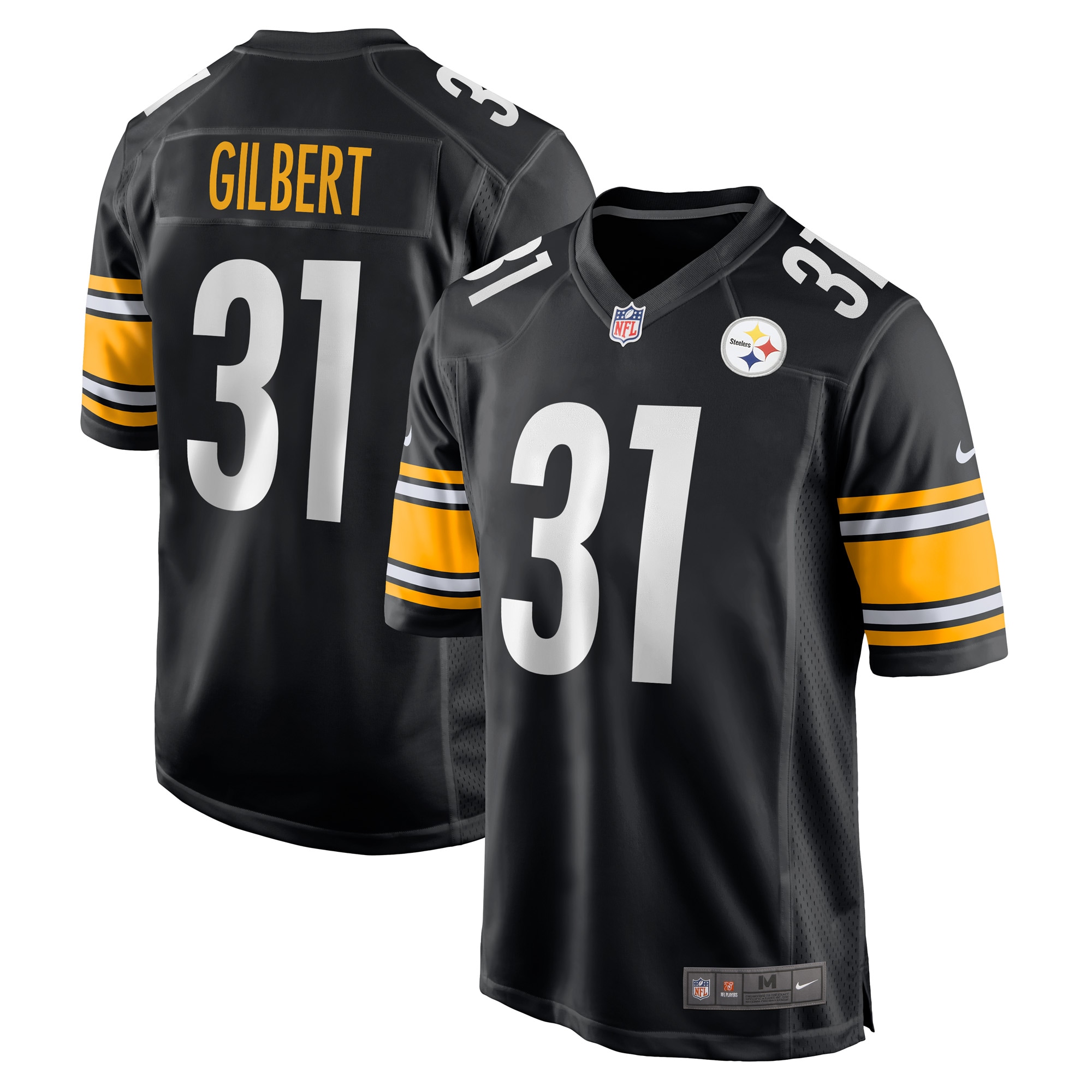 Mark Gilbert Pittsburgh Steelers Nike Game Player Jersey - Black - PersonalJerseys