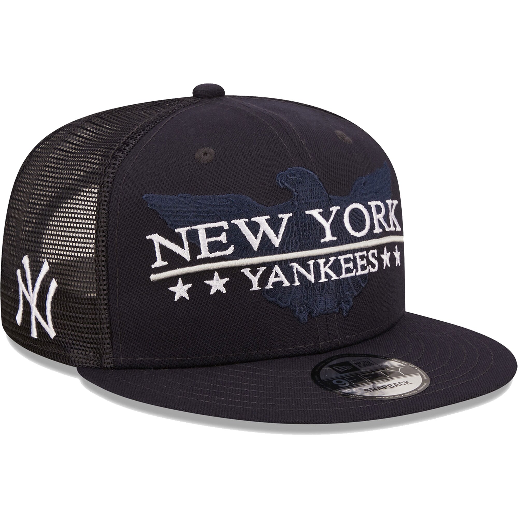 New York Yankees New Era Patriot Trucker 9FIFTY Snapback Hat - Navy/Black - PersonalJerseys