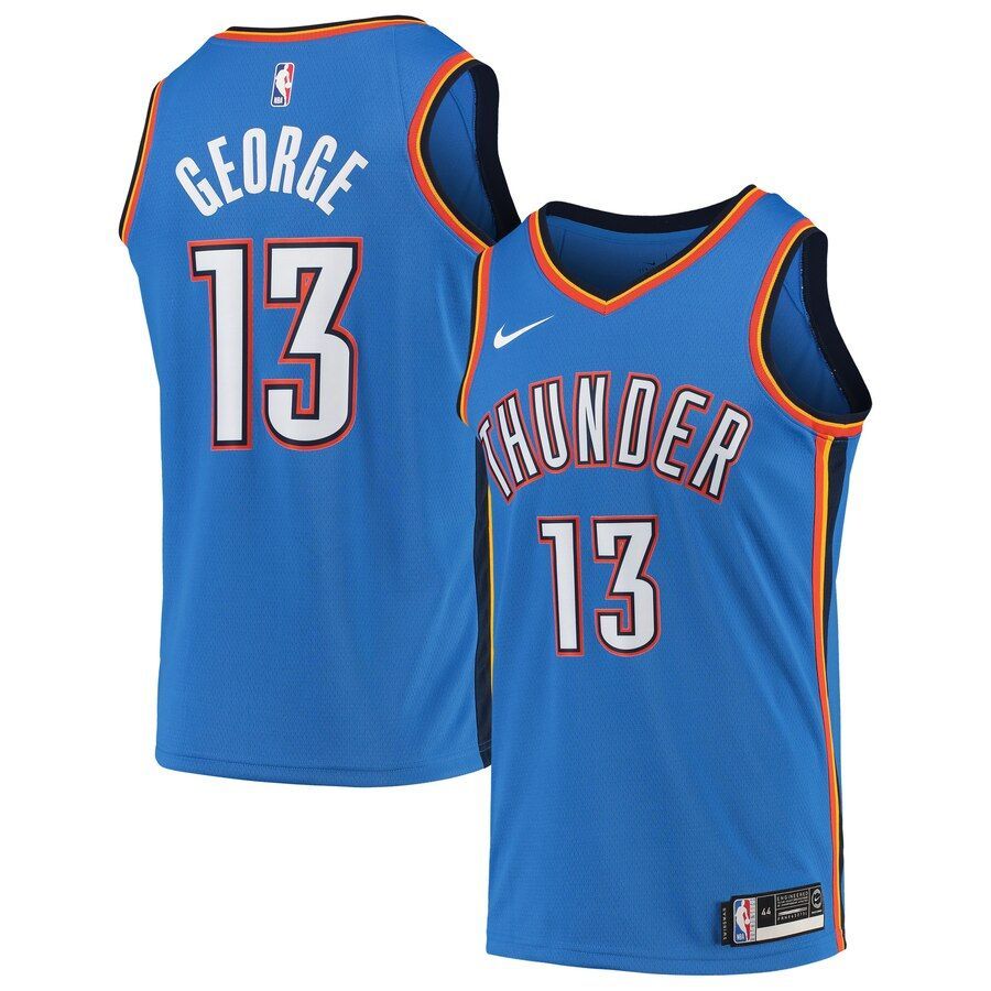 Paul George Oklahoma City Thunder 20192020 Swingman Jersey - Icon Edition - Blue - Friend Lounge Store - Shop for All Things Jerseys Sports - PersonalJerseys