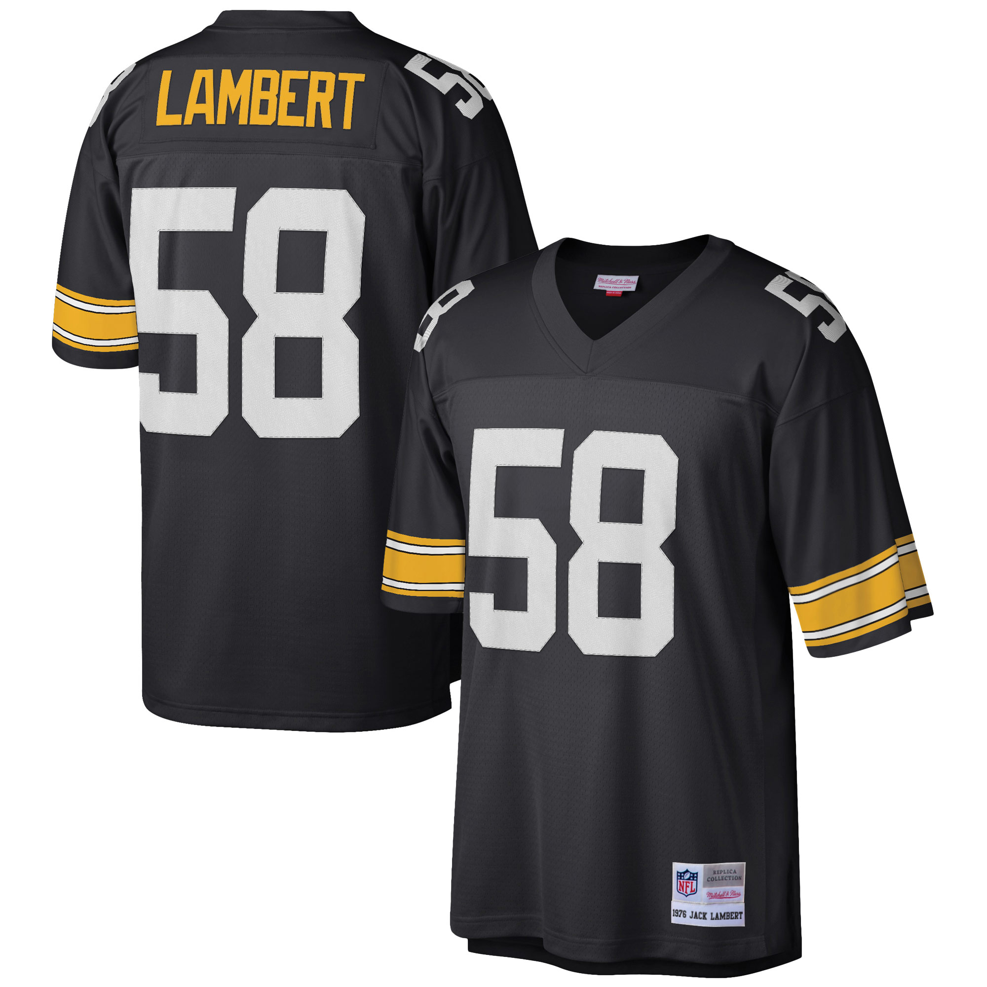 Jack Lambert Pittsburgh Steelers Mitchell & Ness Retired Player Legacy Replica Jersey - Black - PersonalJerseys