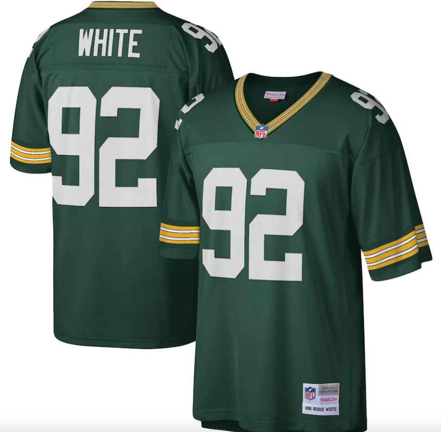 Reggie White Green Bay Packers 1996 Green Legacy Replica Jersey By Mitchell & Ness - PersonalJerseys
