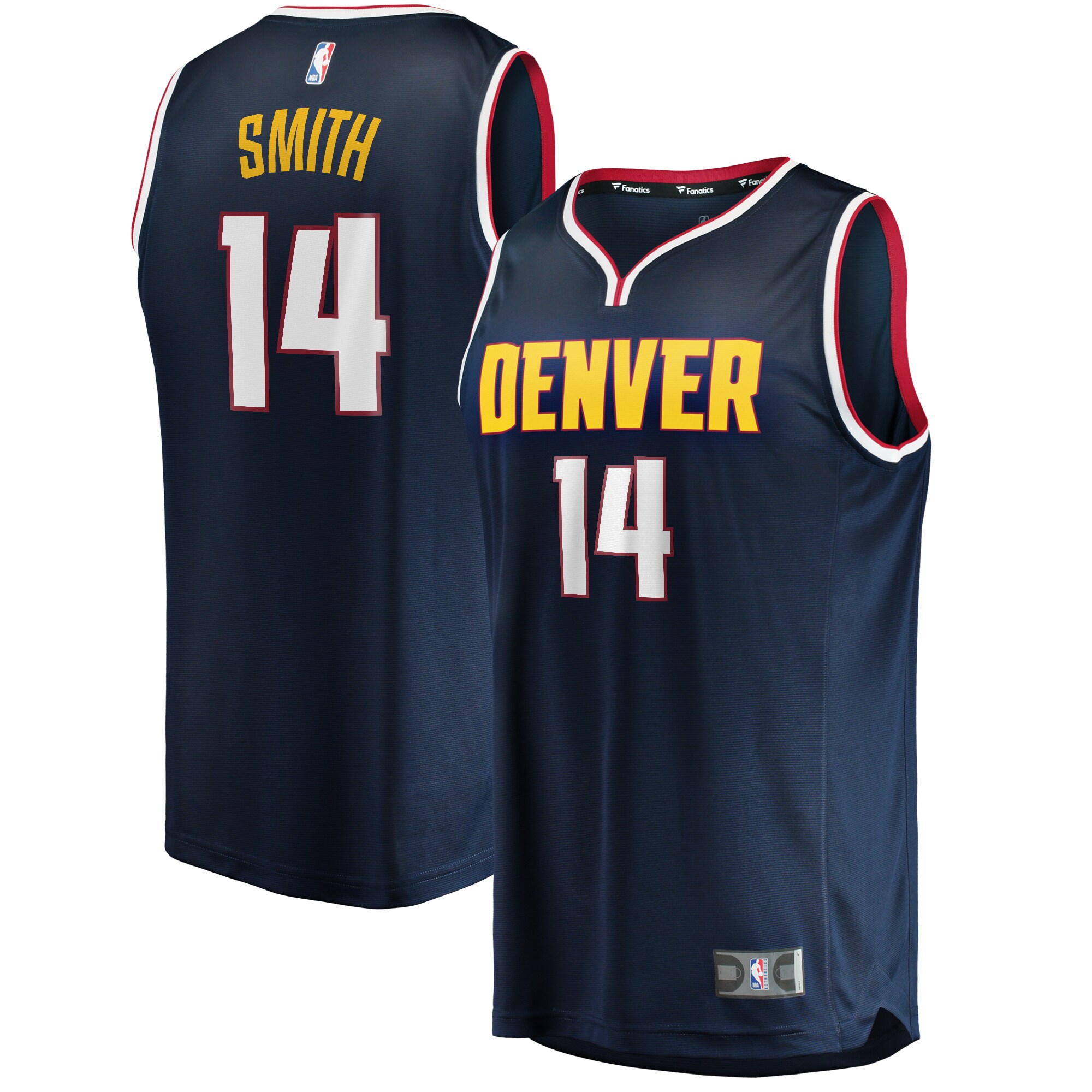 Ish Smith Denver Nuggets Fanatics Branded Fast Break Replica Jersey - Icon Edition - Navy - PersonalJerseys