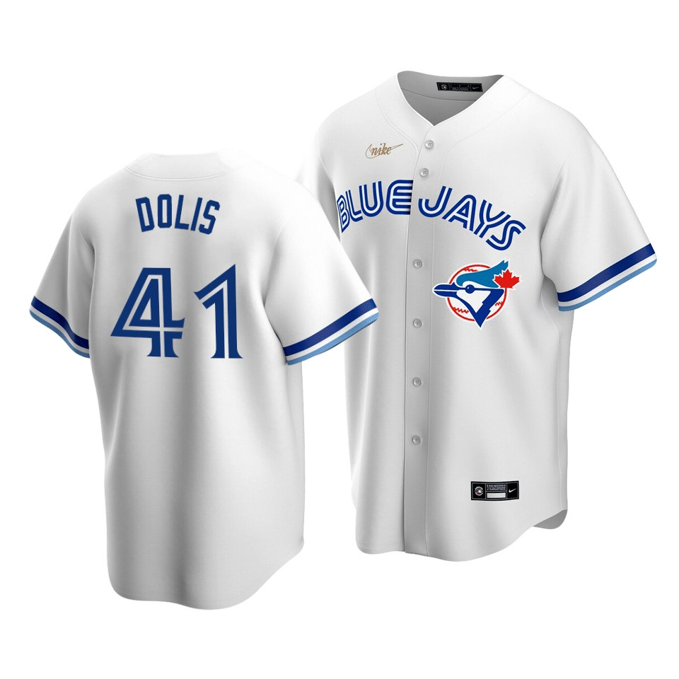 Men's Toronto Blue Jays Rafael Dolis #41 Cooperstown Collection White Home Jersey - Friend Lounge Store - Shop for All Things Jerseys Sports - PersonalJerseys