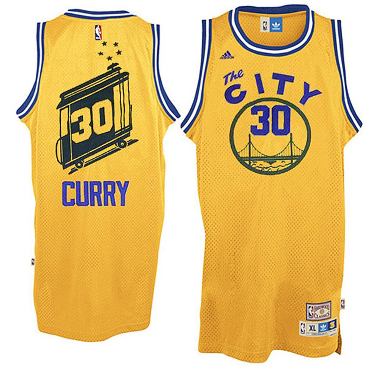 Male Golden State Warriors The City Bus #30 Stephen Curry Yellow Throwback Jersey - Friend Lounge Store - Shop for All Things Jerseys Sports - PersonalJerseys