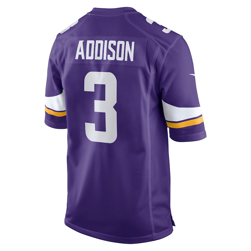 Youth Minnesota Vikings Jordan Addison Game Jersey - Purple - Sports Wear Jersey - PersonalJerseys