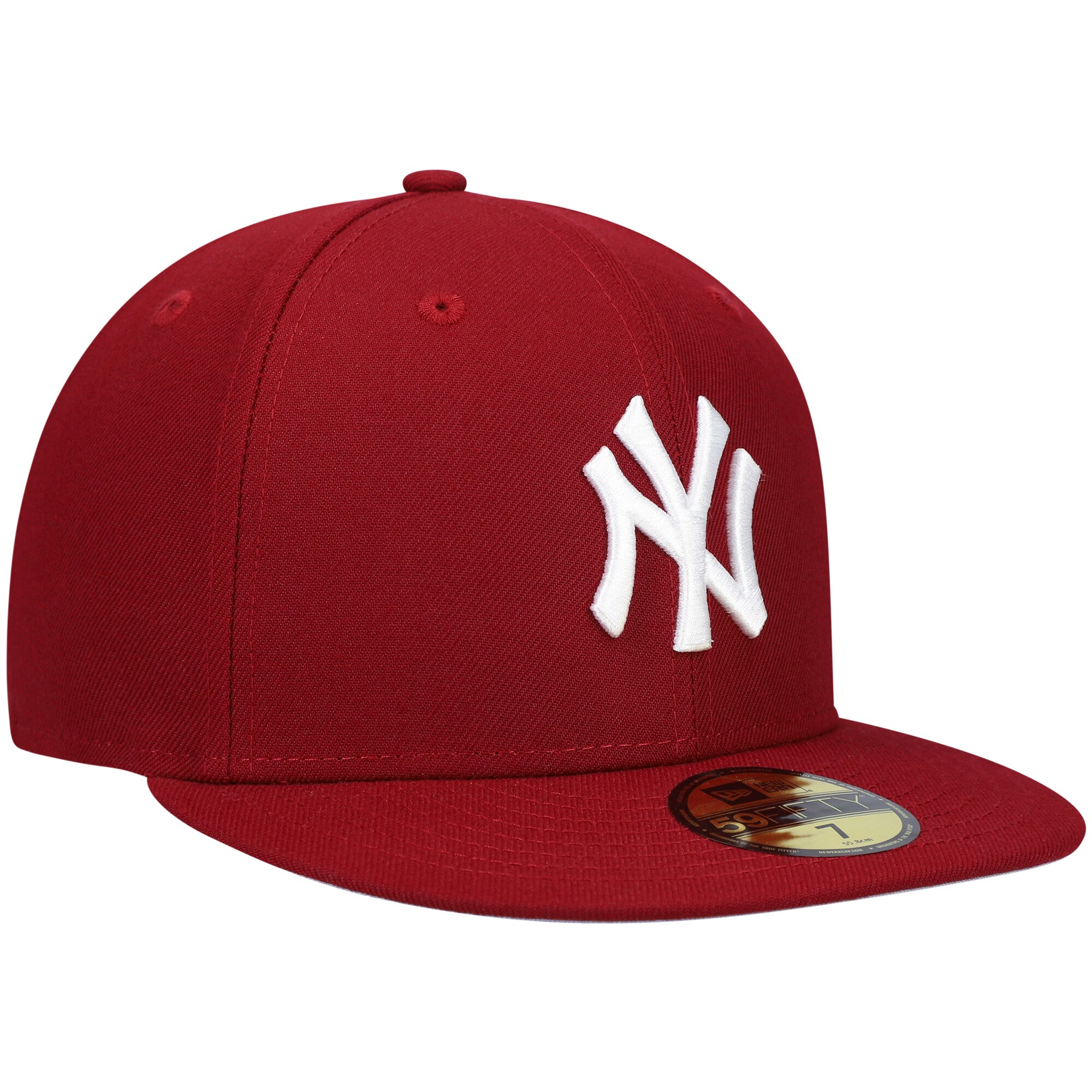 New York Yankees New Era White Logo 59FIFTY Fitted Hat - Maroon - PersonalJerseys