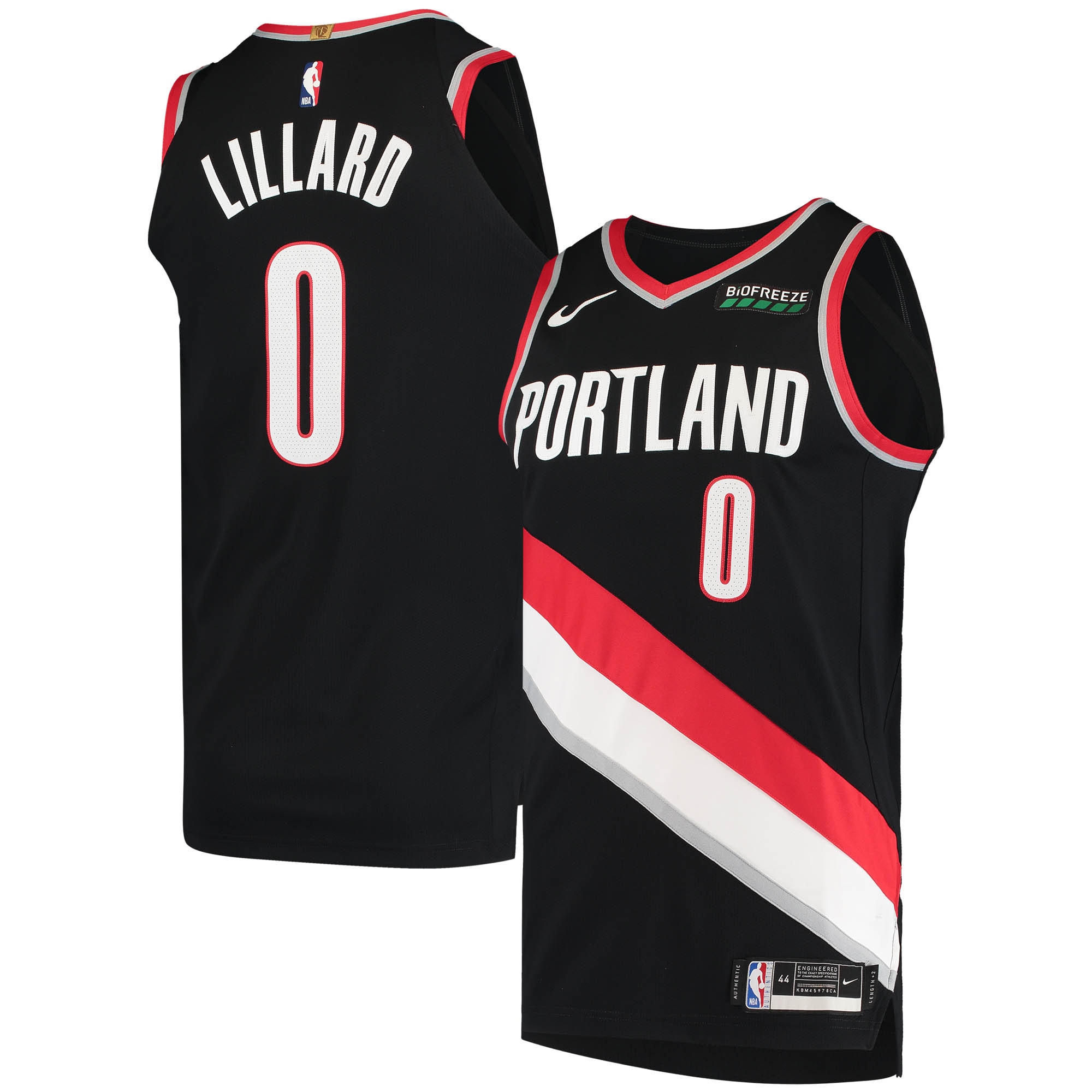 Damian Lillard Portland Trail Blazers Nike Authentic Jersey - Icon Edition - Black - PersonalJerseys