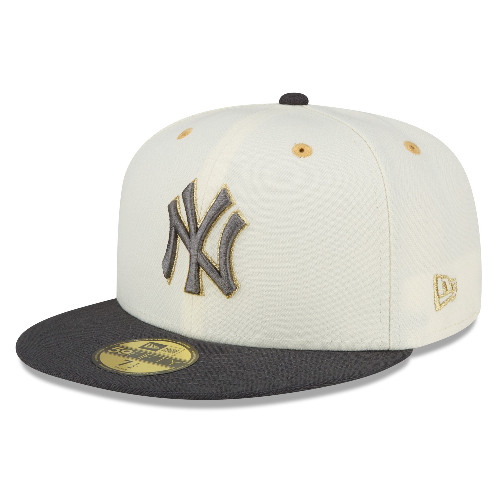 New York Yankees New Era 1977 MLB All-Star Game Chrome 59FIFTY Fitted Hat - White/Charcoal - PersonalJerseys